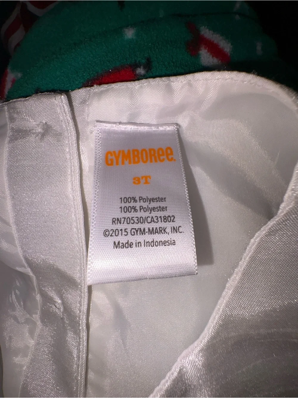 Gymboree White Satin Holiday Dress with Red Bow